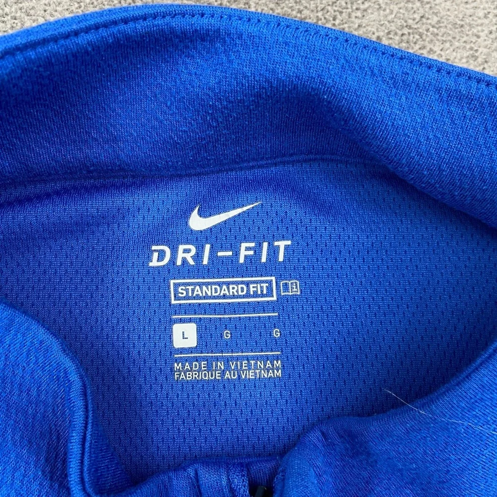 Nike Victory 1/2-Zip Golf‎ Pullover Mens Large Blue Dri Fit Standard Fit Stretch
